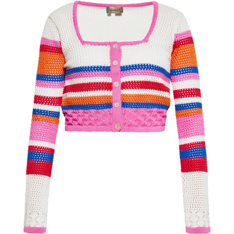 ebeeza Kardigán modrá / oranžová / ružová / červená / biela ako vlna 65871887