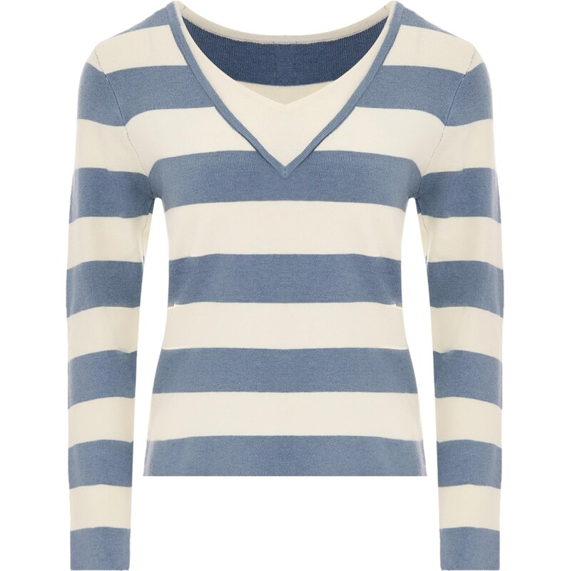 bridgeport Sveter opálová / biela ako vlna 65870892