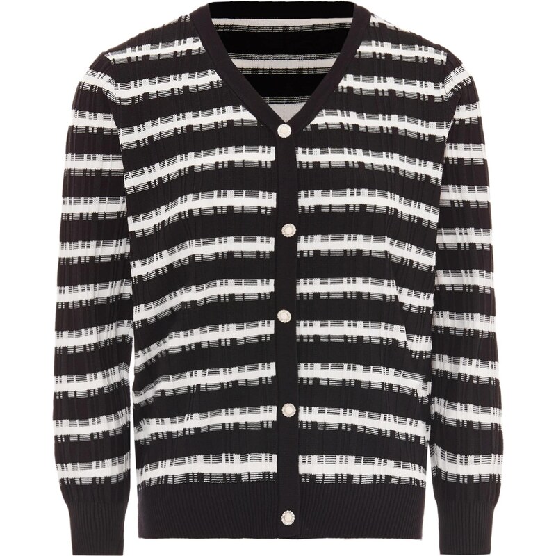 CHANI Kardigán čierna / biela 65870894