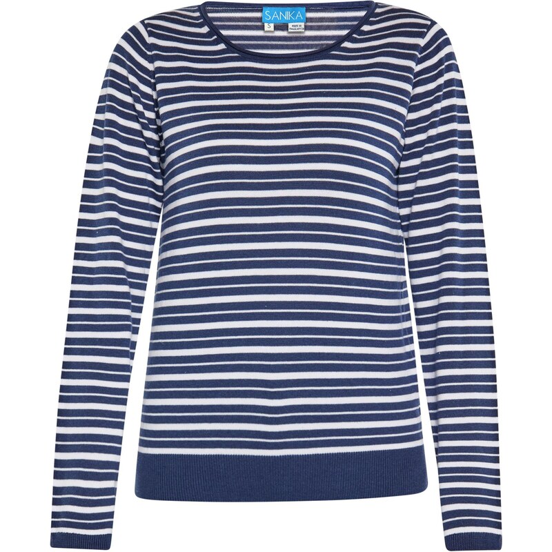 SANIKA Sveter námornícka modrá / biela 65872065