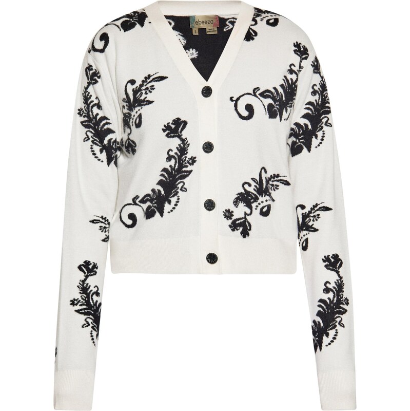 ebeeza Kardigán čierna / biela ako vlna 65872155