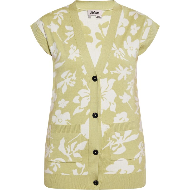 Sidona Kardigán svetlozelená / biela 65872161