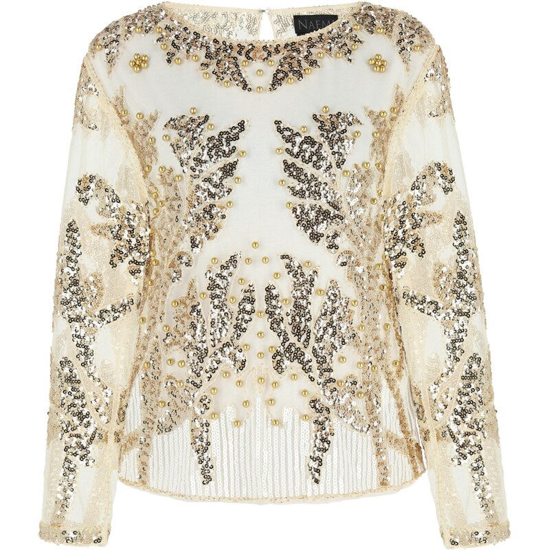 NAEMI Blúzka tyrkysová / zlatá 65873162