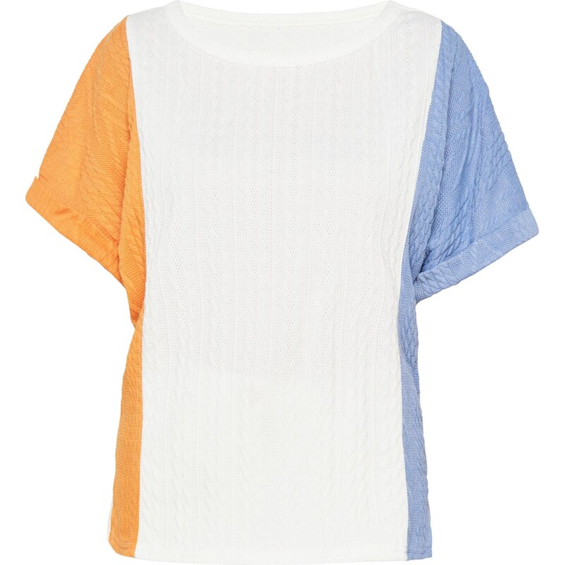 usha BLUE LABEL Tričko modrá denim / oranžová / biela 66139595