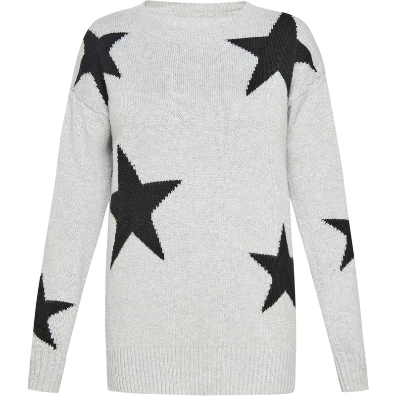 SANIKA Sveter Fashion Look sivá / čierna 65880696