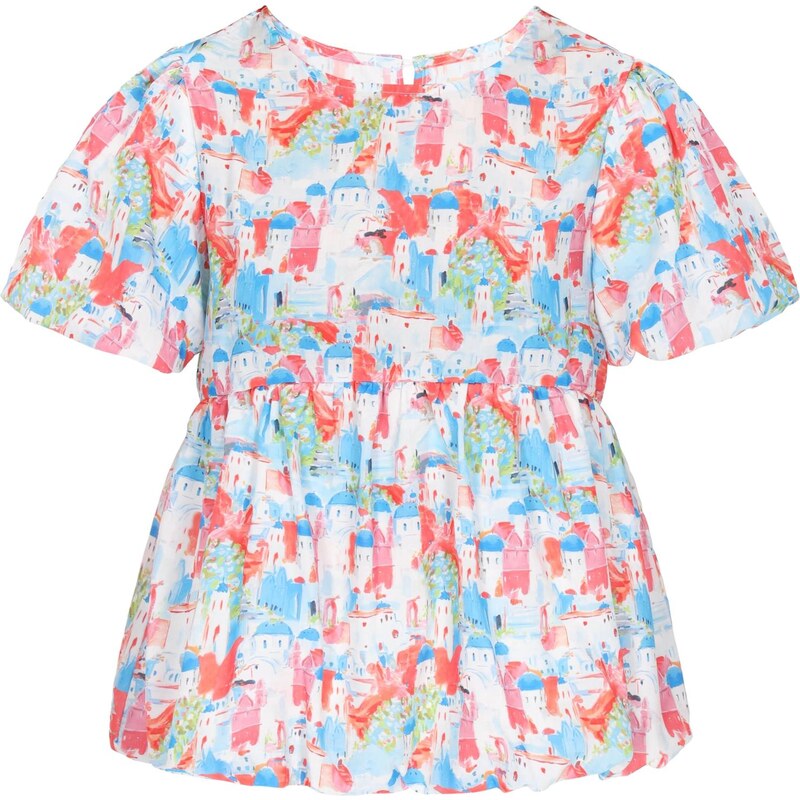 NALLY Blúzka Fashion Look svetlomodrá / svetloružová / svetločervená / 65881040