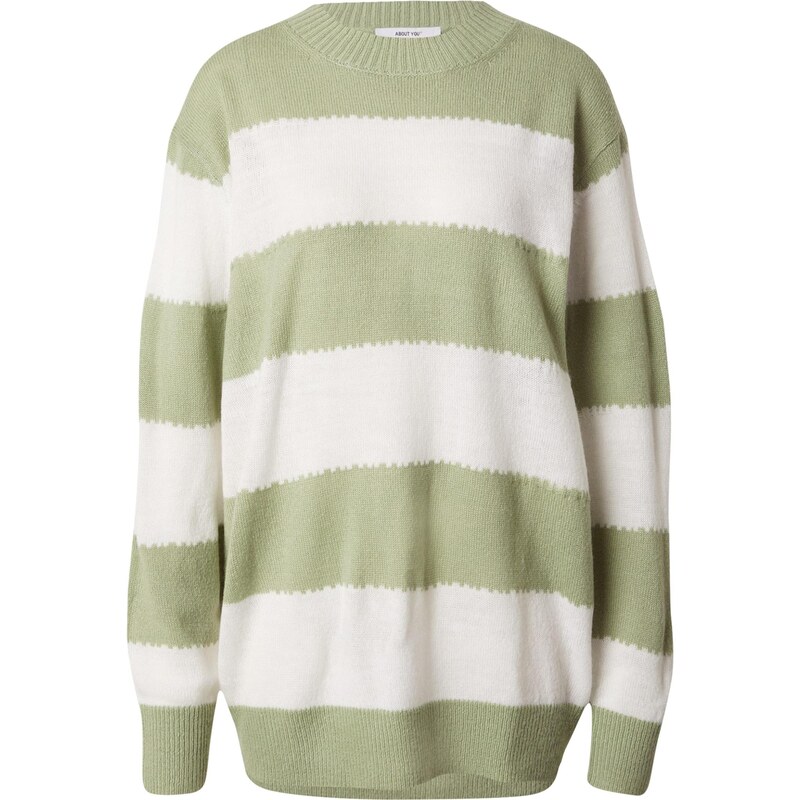 ABOUT YOU Sveter Camille olivová / biela 66009012