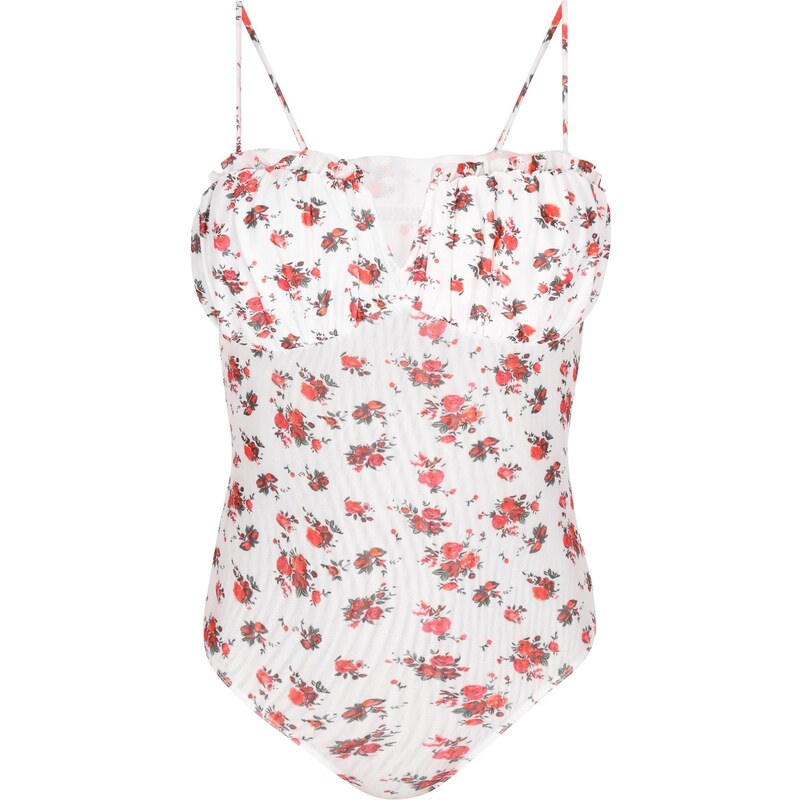 NALLY Košeľové body sivá / červená / biela 65881336