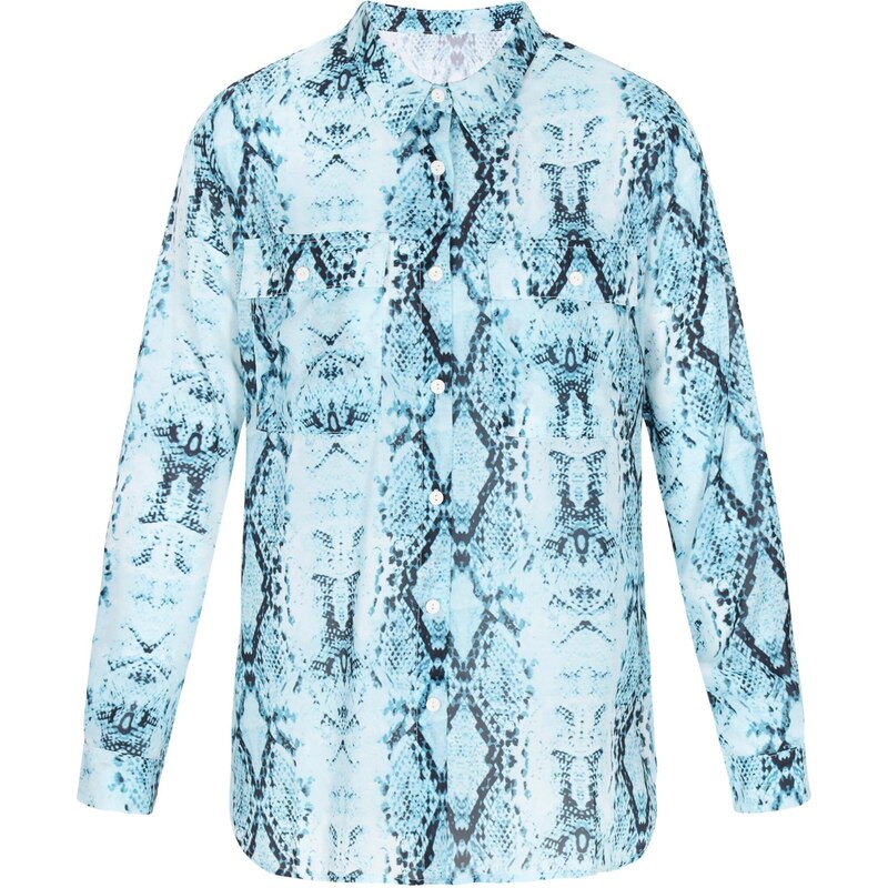 faina Blúzka Fashion Look svetlomodrá / čierna 66140776