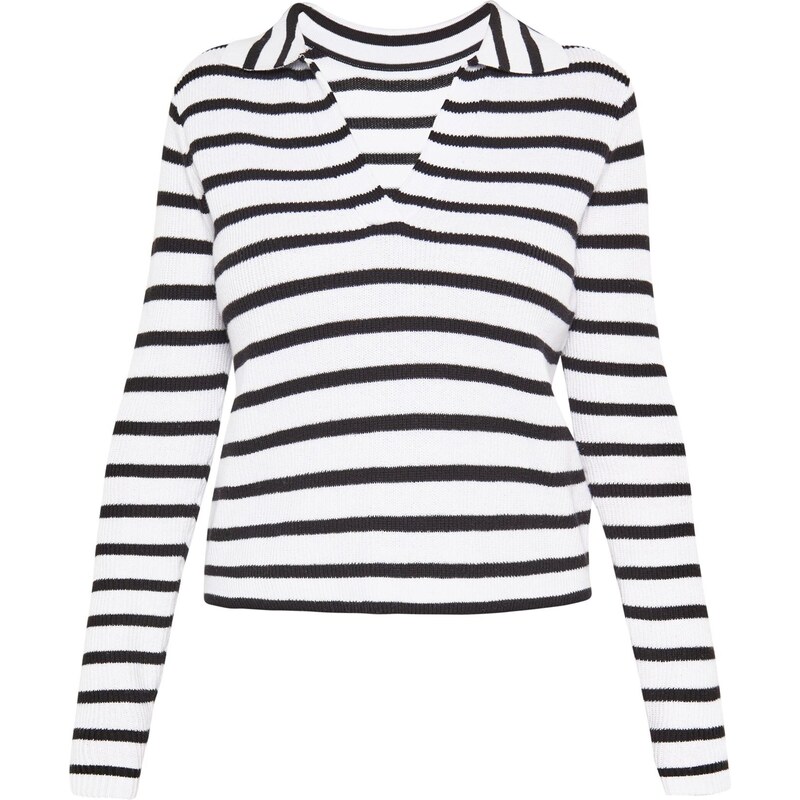 SANIKA Sveter Fashion Look čierna / biela 65880586