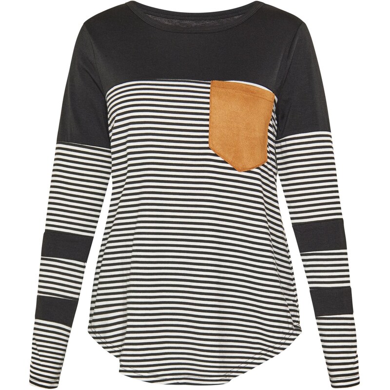 SANIKA Tričko hnedá / čierna / biela 65881957