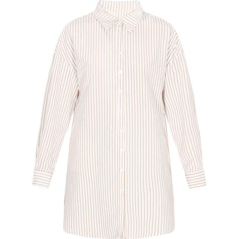 usha BLUE LABEL Blúzka Fashion Look béžová / biela 66140756