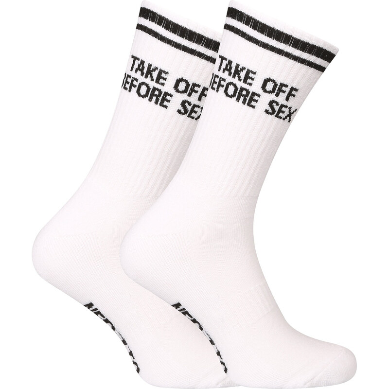 Ponožky Nedeto športové vysoké Take Off bielé (1NOBT3) 65897298