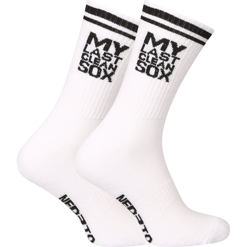 Ponožky Nedeto športové vysoké My Last Clean Sox bielé (1NOBT2) 65897299