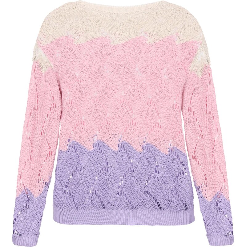 Gaya Sveter Fashion Look béžová / svetlofialová / svetloružová 65880965
