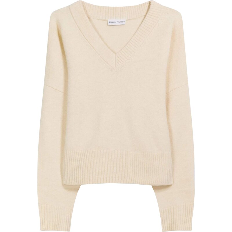 Bershka Sveter nebielená 66026865