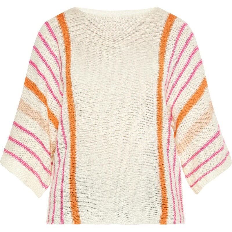 Gaya Sveter krémová / tmavooranžová / ružová 65881025