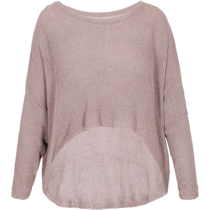 Gaya Sveter Fashion Look tmavobéžová 65880999