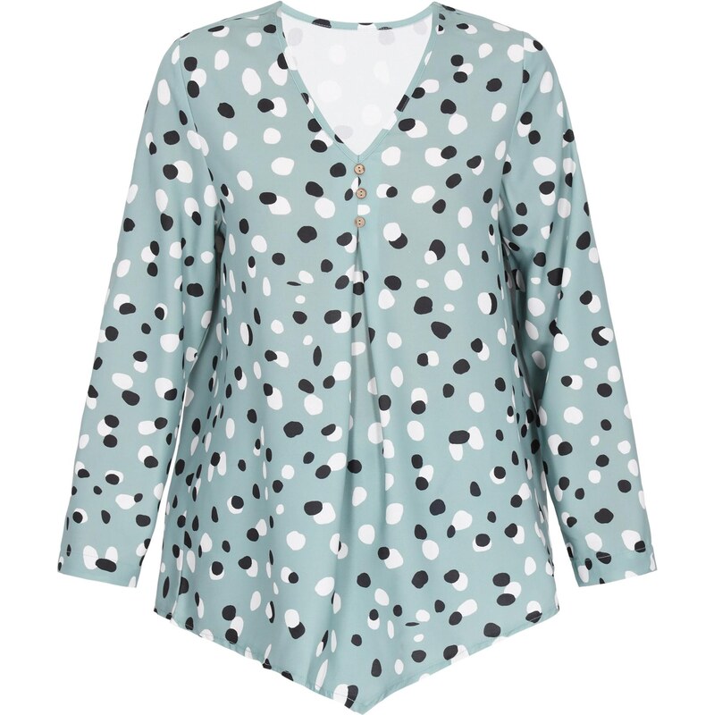 usha BLUE LABEL Blúzka Fashion Look mätová / čierna / biela 66142338