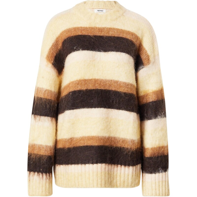 Monki Sveter farba ťavej srsti / žltohnedá / tmavohnedá 66057312