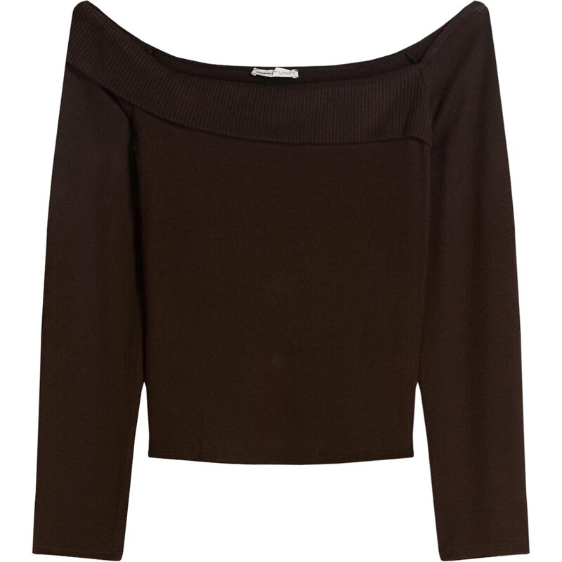 Bershka Sveter čokoládová 66027005