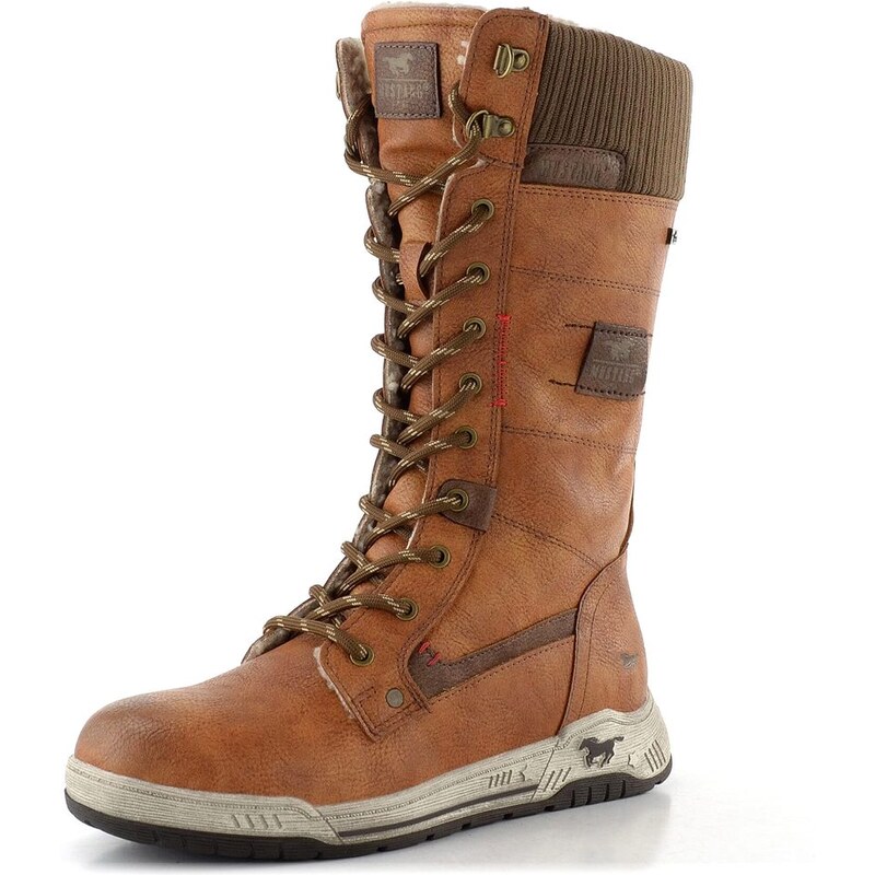 Mustang šnurovacie čižmy cognac 15M0092006 65897065