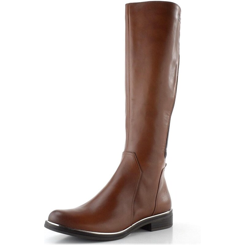 Caprice hnedé čižmy XL Shaft Cognac Comb 9-25523-41 65897067