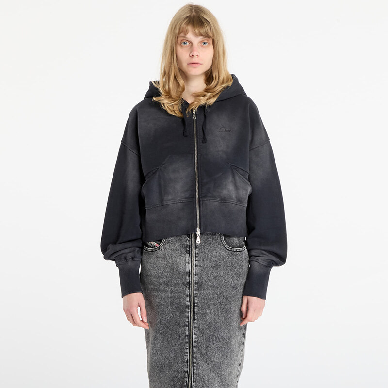 Mikina Dime Cropped Zip Hoodie UNISEX Black Washed XL 65896977