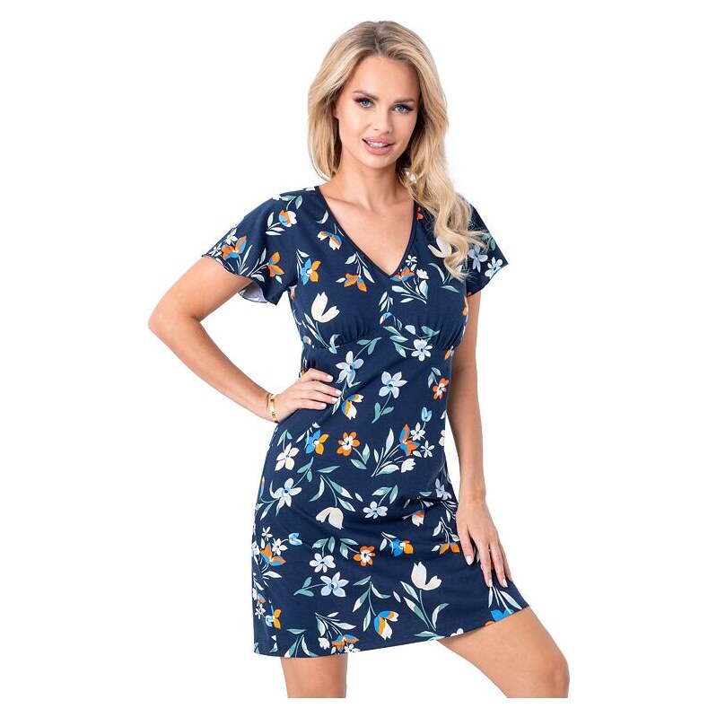 Donna Bavlnená nočná košieľka Caroline modrá 65896982