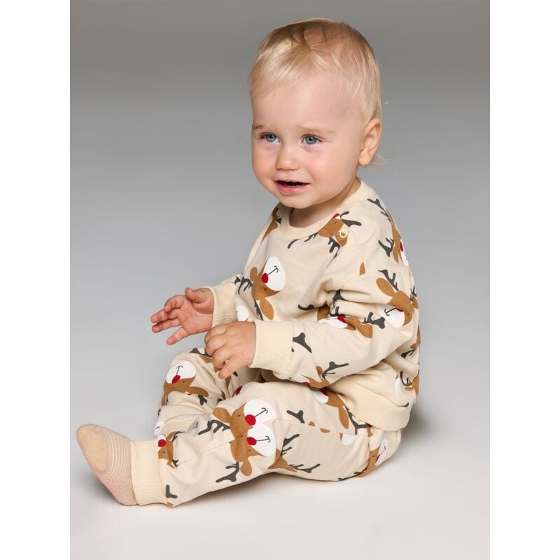 Sinsay - Teplákové joggery - krémová 65739237