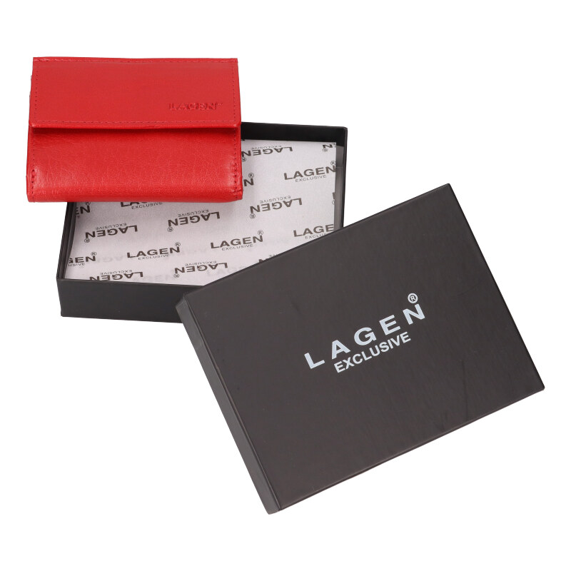 Lagen Kožená peňaženka E-21055 (malá peňaženka) červená 65897240