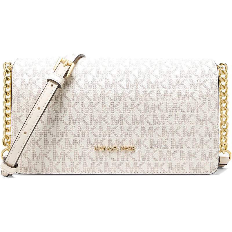 Michael Kors Jet Set Medium Signature Logo Crossbody Bag Light Cream 66600063