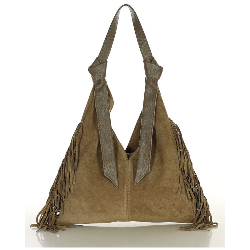 MARCO MAZZINI Dámska kabelka hobo z prírodnej kože | béžová s290b 65899797