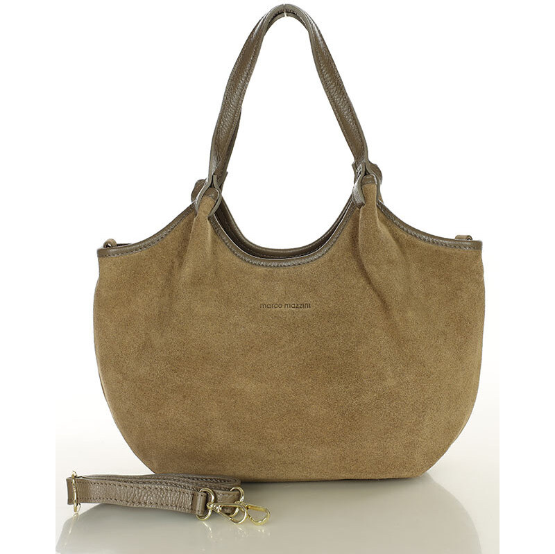 MARCO MAZZINI Dámska kabelka hobo z prírodnej kože | béžová s291b 65899800