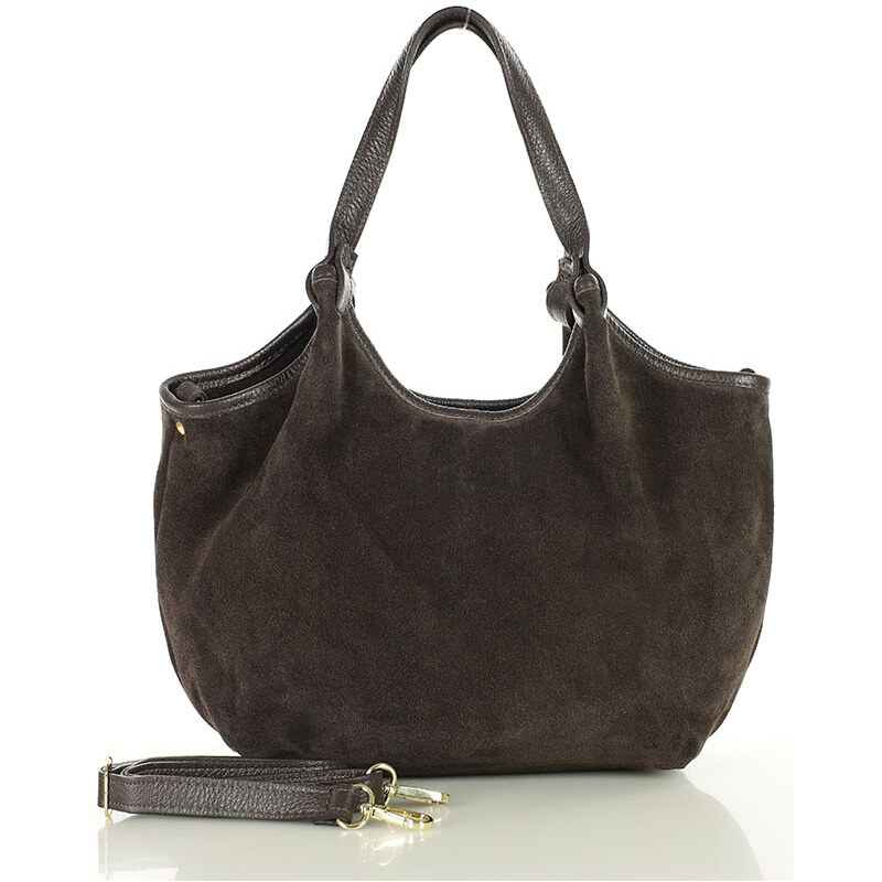 MARCO MAZZINI Dámska kabelka hobo z prírodnej kože | hnedá s291c 65899801