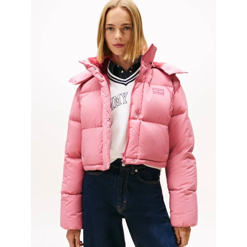 Tommy Jeans Páperová bunda ALASKA GRID | Cropped Fit 65896846