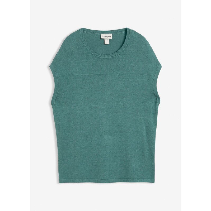 bonprix Pletená vesta z mäkkého viskózového mixu, farba zelená 65899984