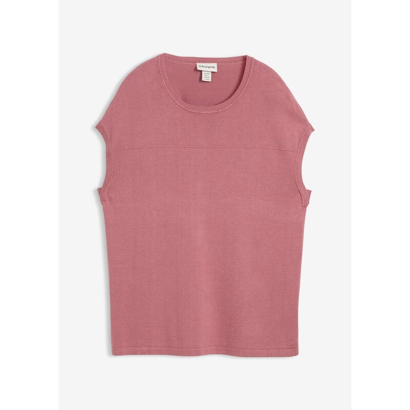 bonprix Pletená vesta z mäkkého viskózového mixu, farba fialová 65899985