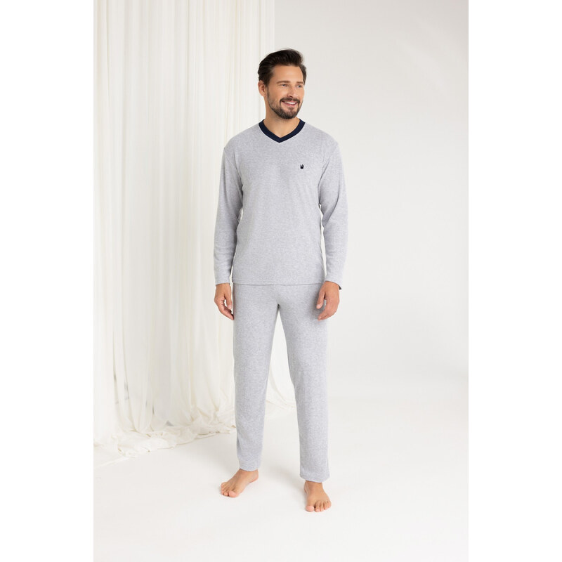 Pyžamo model 21422803 dlouhé/r froté 2XL3XL pánské - Regina 69619340