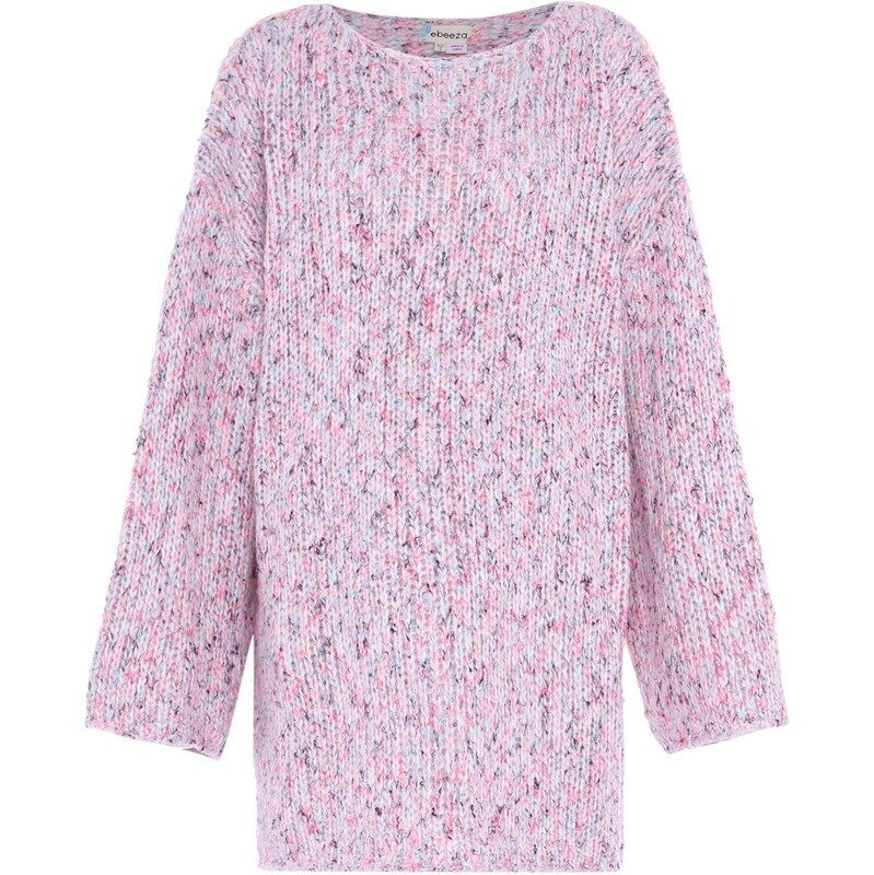 ebeeza Sveter sivá melírovaná / s ružovými fľakmi 65905025