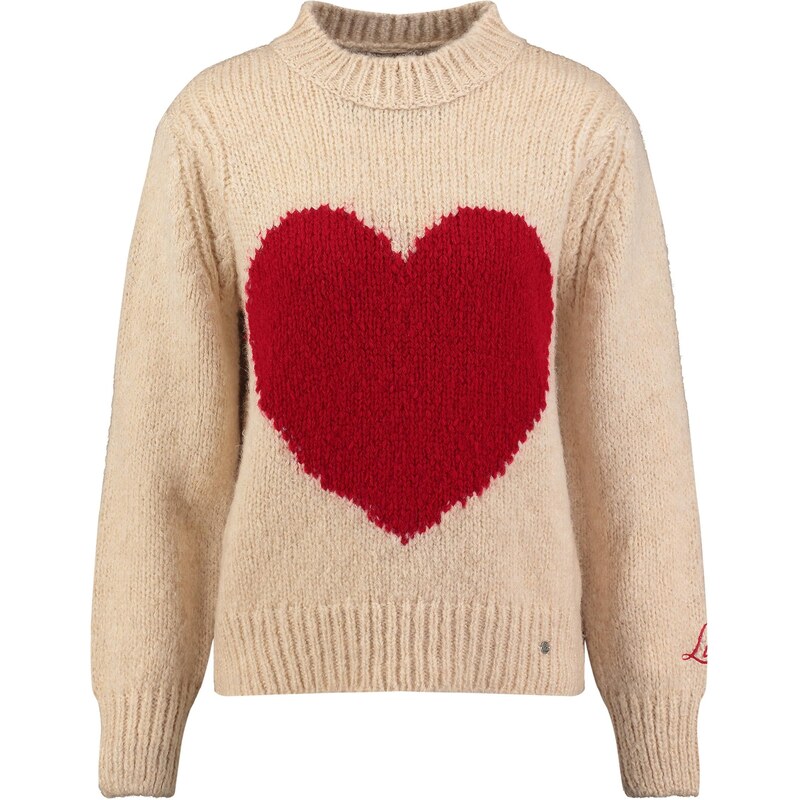 Key Largo Sveter Feeling béžová / červená 66057033