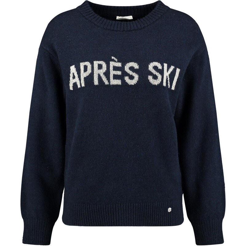 Key Largo Sveter Apres Ski námornícka modrá / biela 66057040