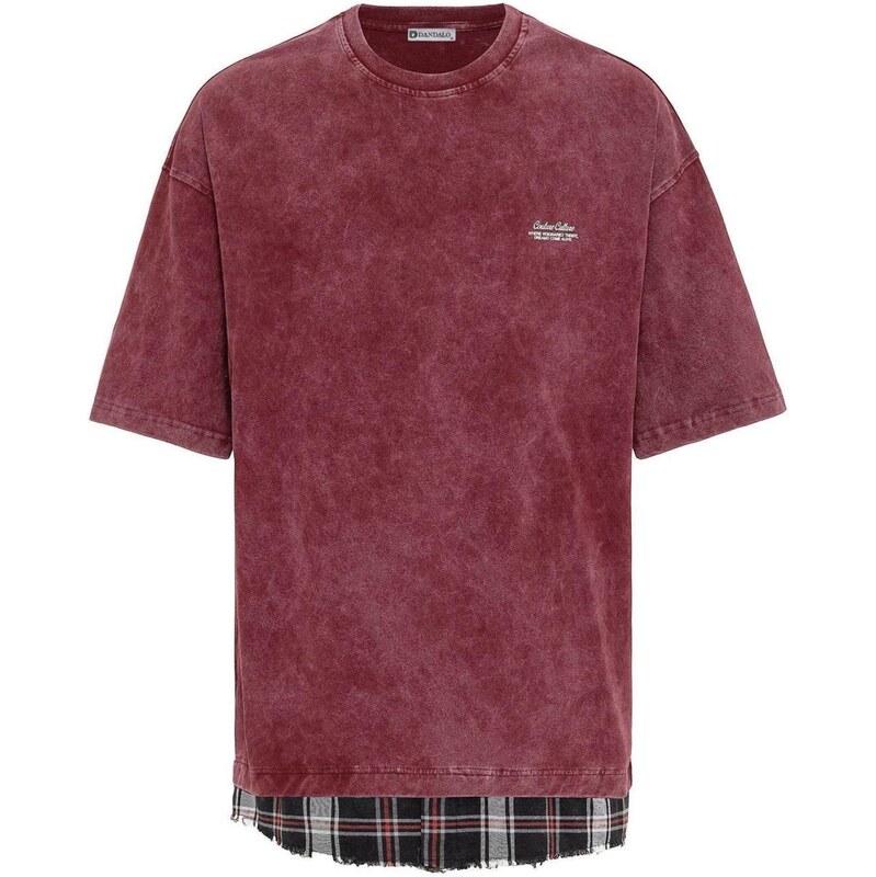 Dandalo Tričko Jacky burgundská / čierna / biela 65905622