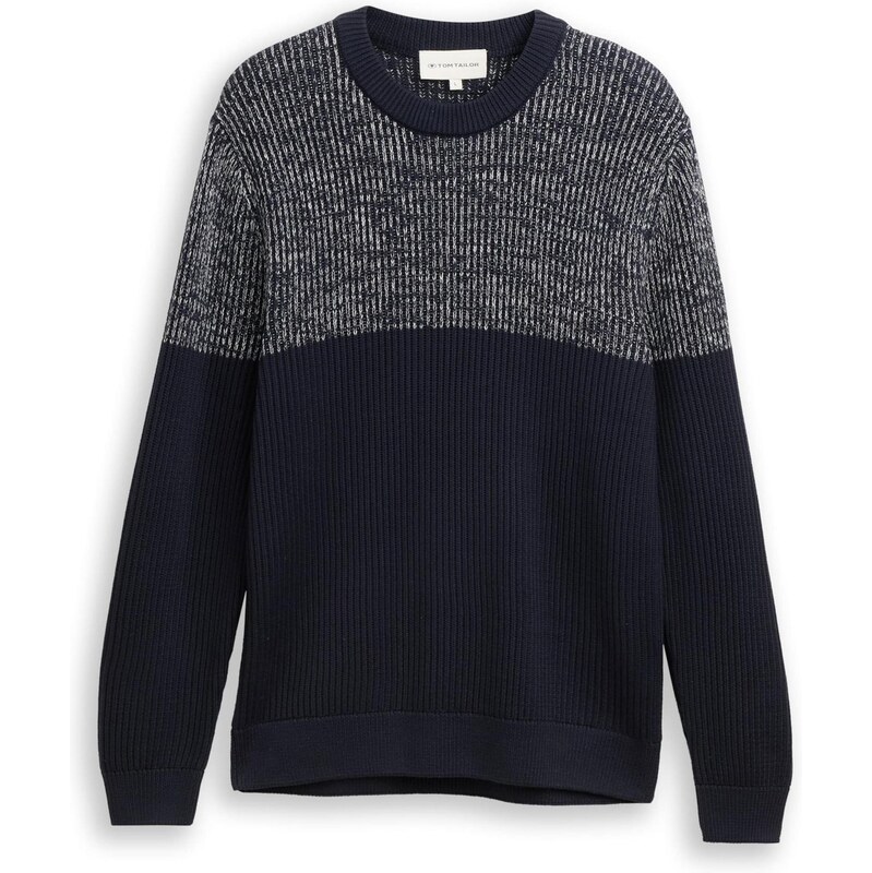 TOM TAILOR Sveter námornícka modrá / modrá melírovaná 65906116