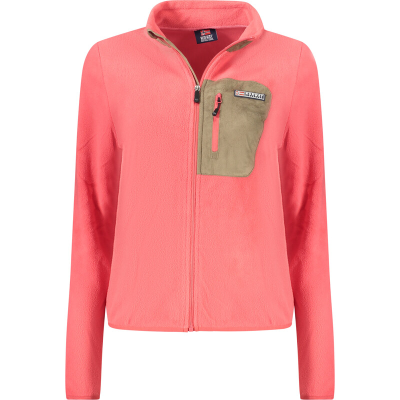 Športová Dámska Mikina so zipsom NORWAY 1963 Ružová 68244135