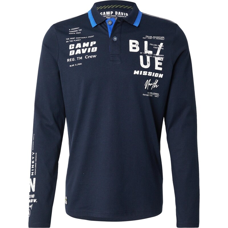 CAMP DAVID Tričko námornícka modrá / nebesky modrá / biela 65906667