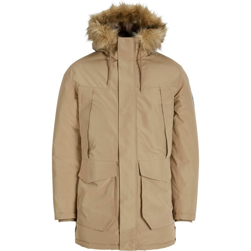 JACK & JONES Zimná parka CAMP tmavobéžová 66057340