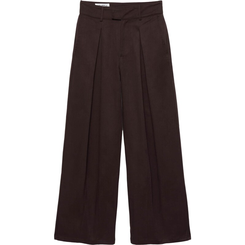 Pull&Bear Plisované nohavice burgundská 65906833