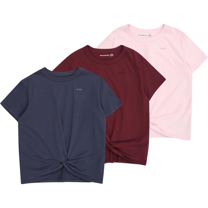 Abercrombie & Fitch Tričko námornícka modrá / pastelovo ružová / 65906856
