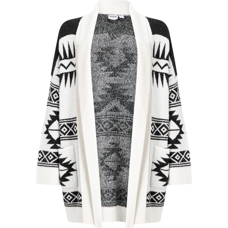 Noisy may Kardigán NMLEISE krémová / čierna 65906943